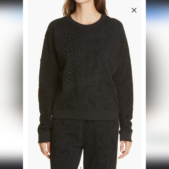 Rails Marlo Flocked Quiet Luxury Elevated Basic Crewneck Sweatshirt, XS - Picture 1 of 6